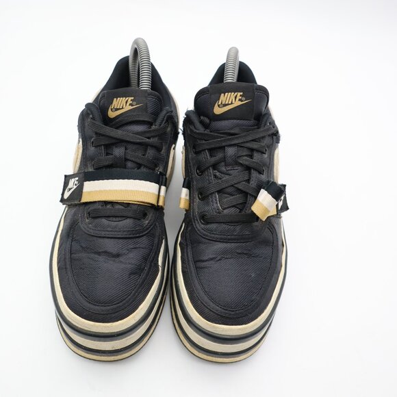 Nike Vandal 2X Black Matellic Gold Women’s US 7.5 Platform Sneakers AO2868-002 - Picture 2 of 11
